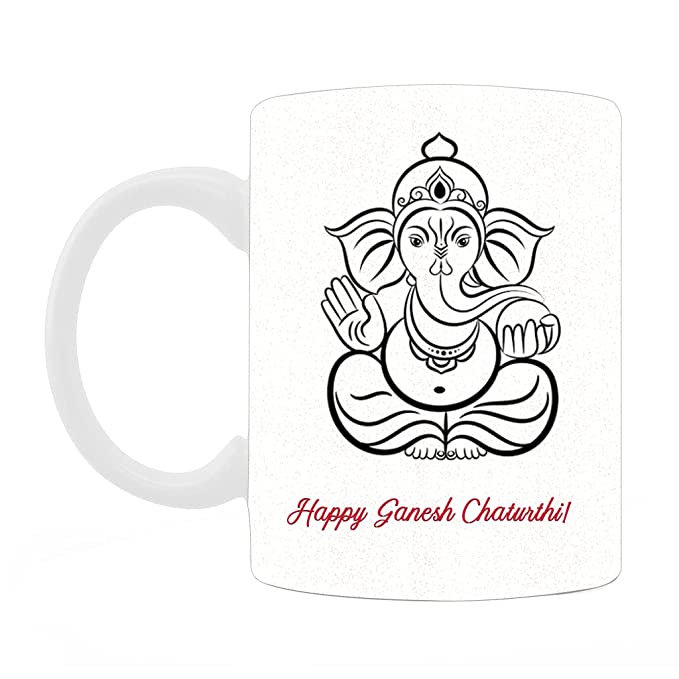 Ganesh Chaturthi Coffee Mug for Friends Ganpati Bappa Morya Ganpati Lovers, Gift for Parents, Grand Parents