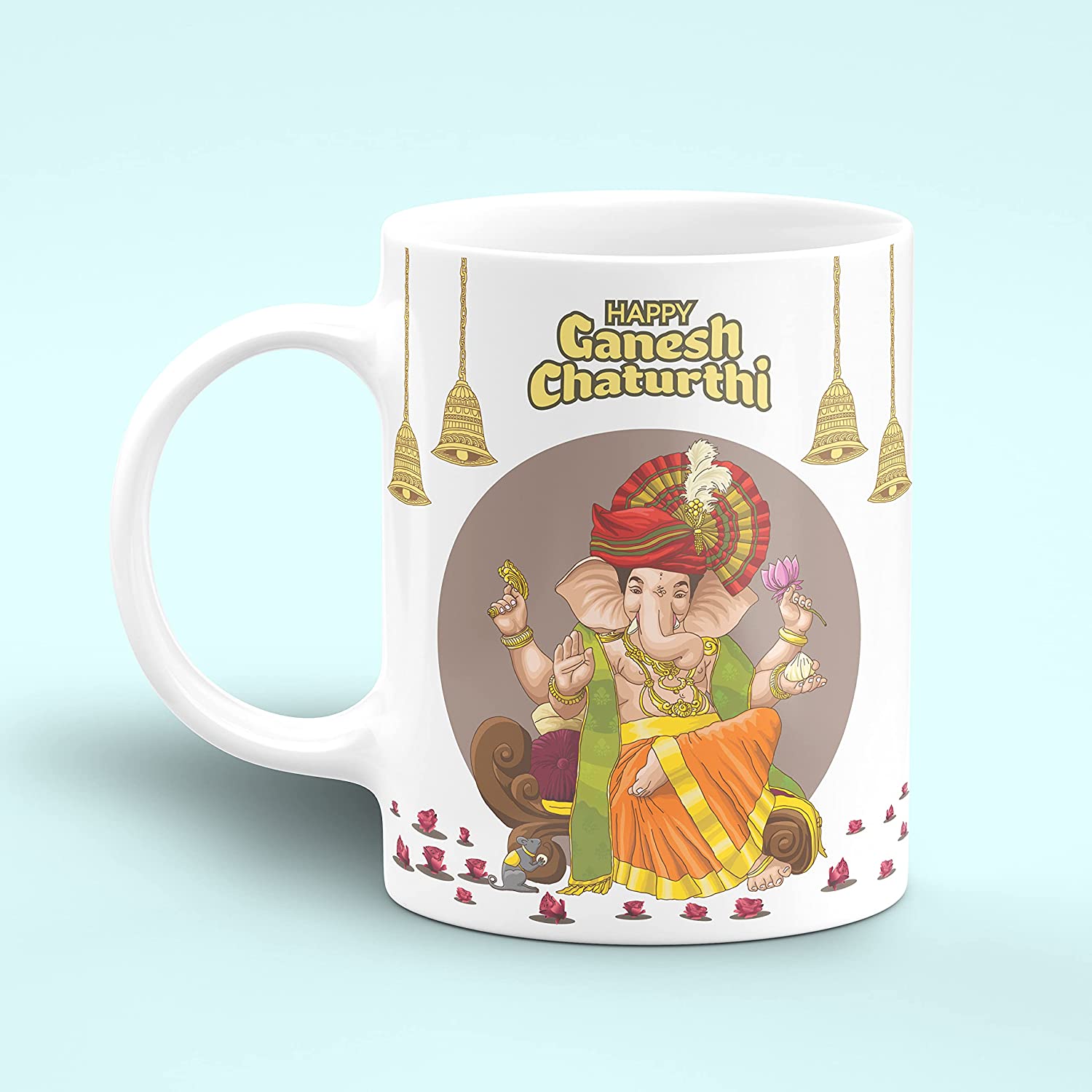  Lord Ganesh Coffee Mug Return Gift Best Gifts for Friends and Family Premium White Gloss Ceramic Mug