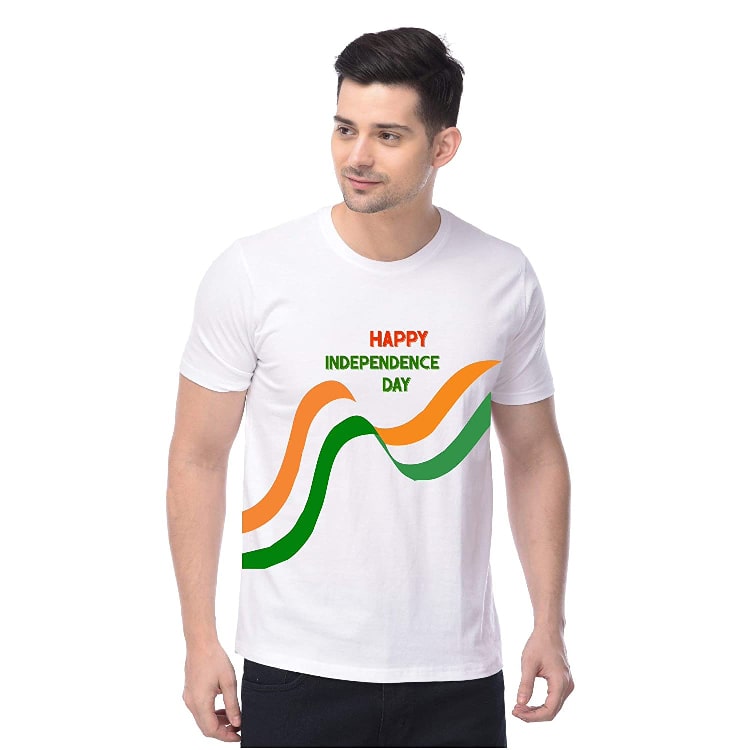 T-shirt Independence Day T shirt Tees Unisex Casual Wear T-shirt 15 August Round Neck Half Sleeves