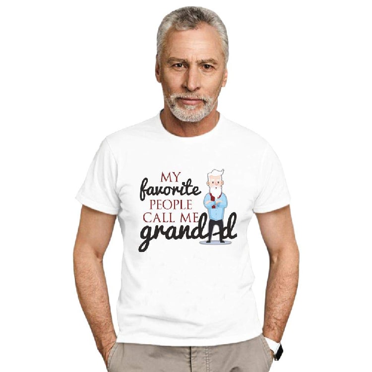 Personalized  Favorite People Call Me Grandad Men's Grandpa T-Shirt