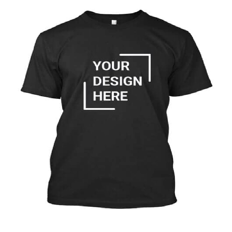 Black Personalized Printed T-Shirt For Man And Woman 