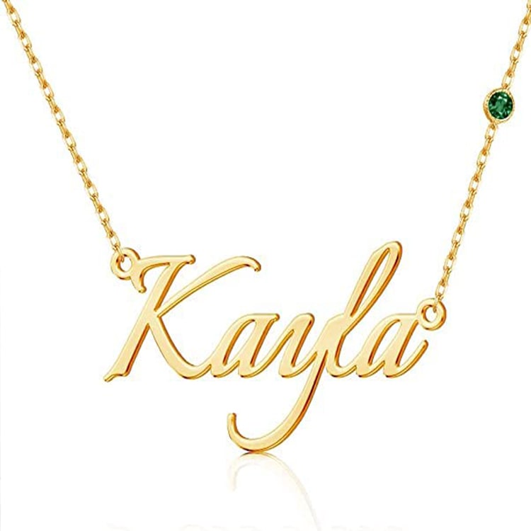  Personalized name necklace Any Name Pendant Necklace (Gold)