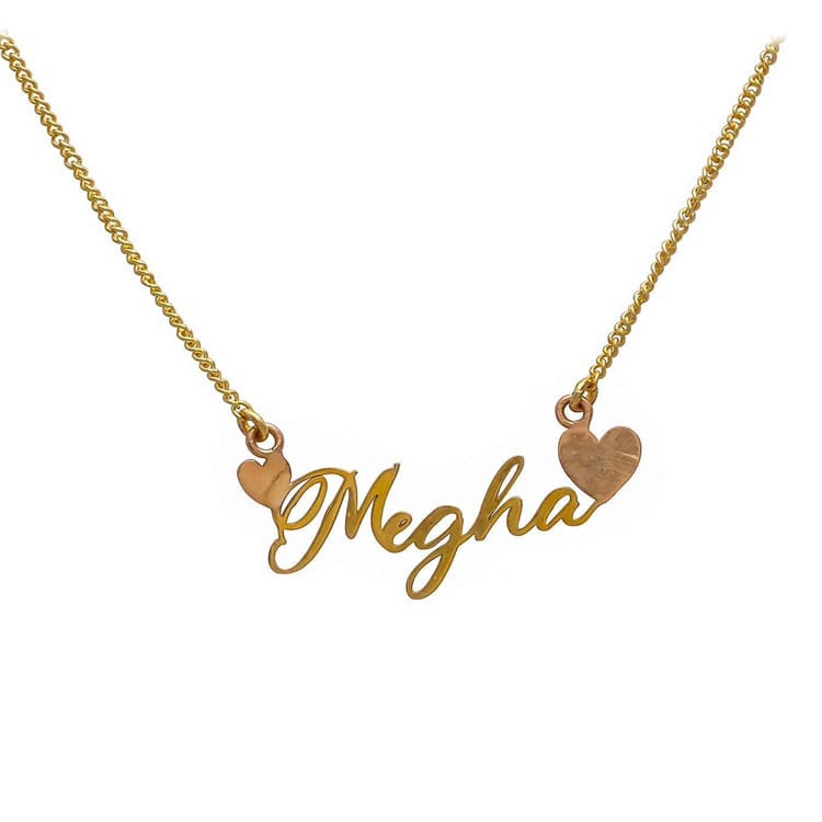 Personalized  Brass Gold Plated and No Stone Necklace for Woman 