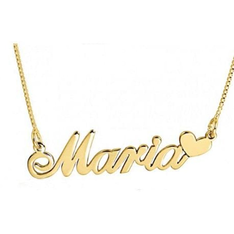  Personalized Single Name Heart Necklace