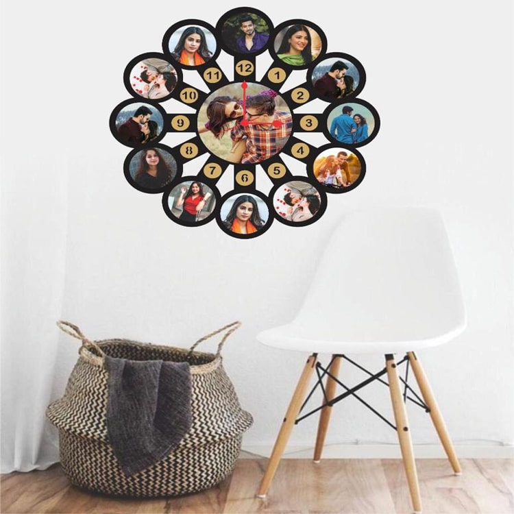 Personalized Wall Clock With Photo Best Gifts For Birthday / Wedding / Anniversary