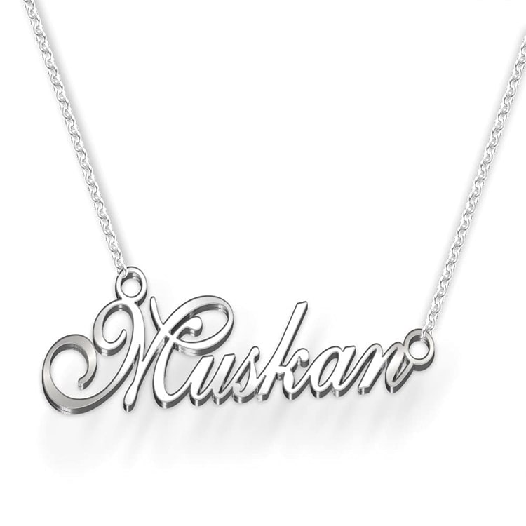 Personalized Name Necklace Silver Color Option Gold, Silver