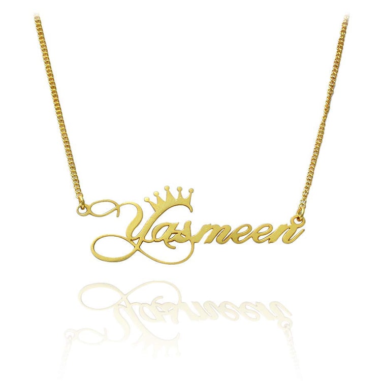 Personalized Gold Plated Name Necklace for Unisex Adult