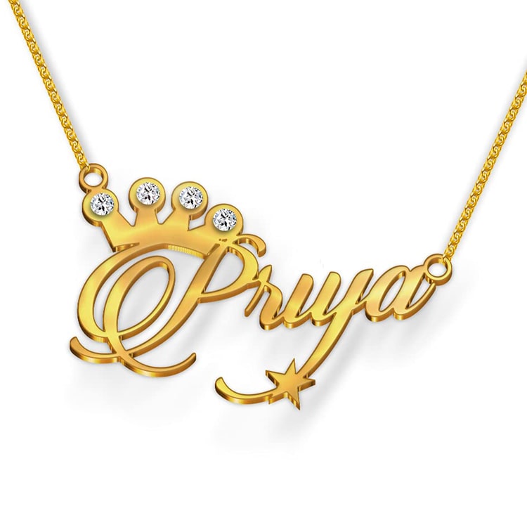 Personalized  Name Pendant 14K Gold Plated Excellent Charms For Her.