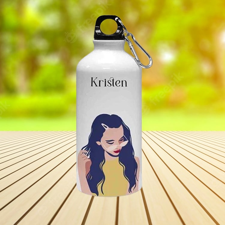 Personalized Water Bottle Photo And Name Water Bottle Sipper. Bottle For Kids Friends ,Sports Bottle