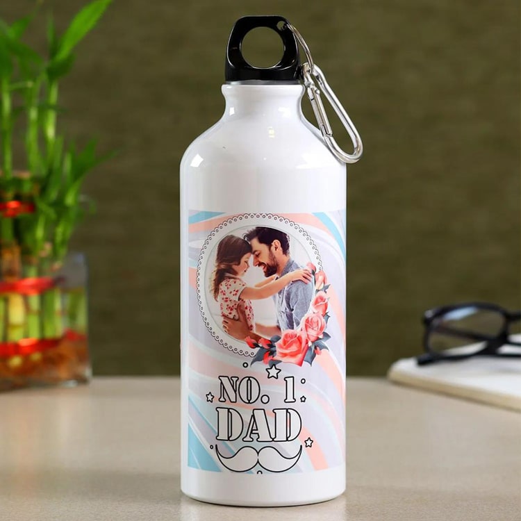  Personalized Aluminum Sipper Water Bottle (White, 600ML)