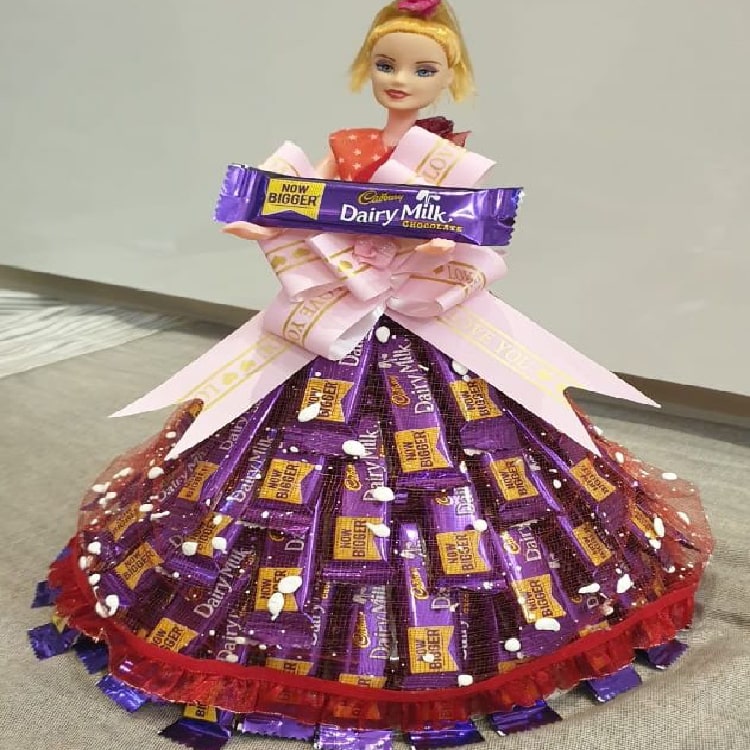 Dairy Milk Chocolate Doll For Occasion Diwali, Birthday, Anniversary  