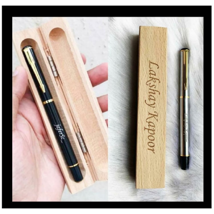 Personalized Pen With Name Engraved Metal Pen For Gifting with Box, Name Printed On Body (Pack of 1)