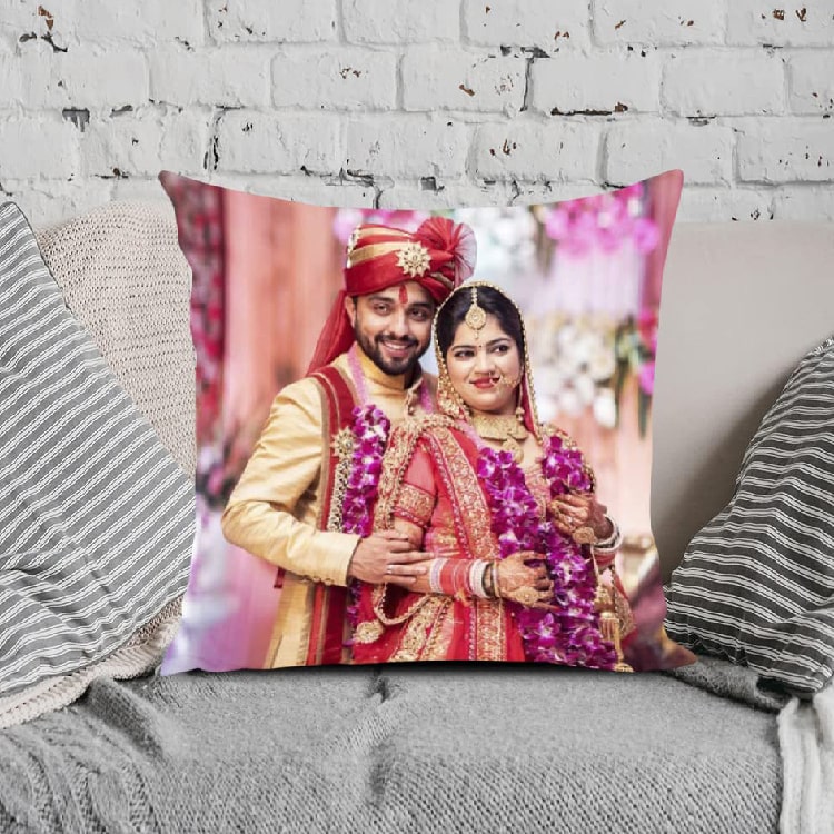 Printed Pillow for Gift to Husband, Wife, Mother, Father,  with Filler. Size:- 12x12 inches,